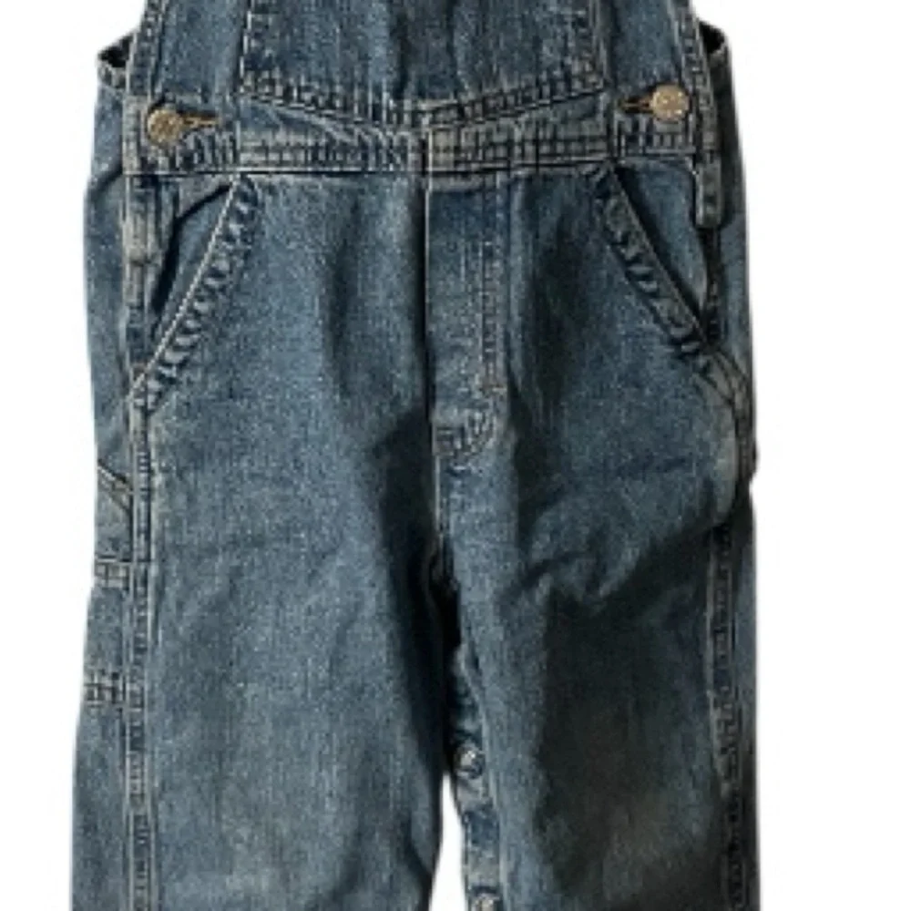 OshKosh B’Gosh Vestbak Overalls Denim, 1990s, Oshkosh Trusts Tide, 4T, Vintage